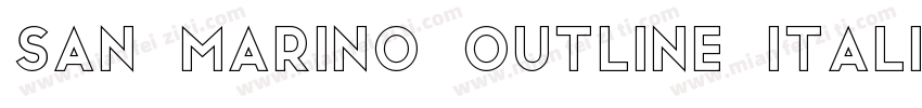 San Marino Outline Italic字体转换